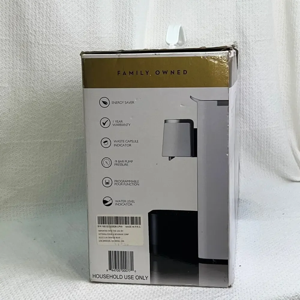 Espressotoria Caprista Capsule Espresso Machine White Open Box CMMCXSTCSM